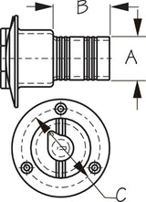 Sea-Dog Line 351330L Deck Fill 2in Gas W/lock Ss - LMC Shop