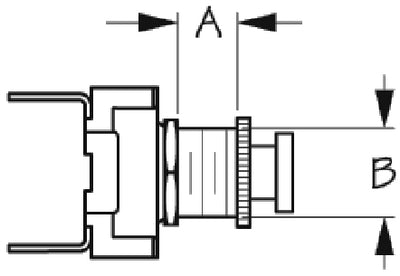 Sea-Dog Line 420416-1 Horn Button-1/2india.holeblk - LMC Shop