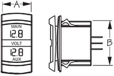 Sea-Dog Line 421636-1 Dual Voltmeter Rocker Switch - LMC Shop