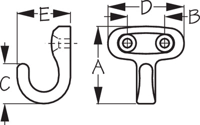 Sea-Dog Line 671491-1 Stainless Coat Hook Single - LMC Shop