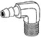 Brass Fittings 32039 Hose Barb Elbow 1/4 X 1/4 - LMC Shop