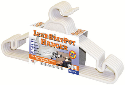 Tri-Lynx Corp 1200W Stay-Put Hanger Wht(pack of 6) - LMC Shop