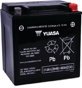 Yuasa YUAM7230L-PW Battery-Agm Yix30lpw Hiperf Fa - LMC Shop
