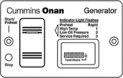Onan (Cummins) 300-4943 Remote Control Switch & Meter - LMC Shop