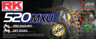 RK Chain GB520MXU-120 Gold Race Uw-Ring - LMC Shop