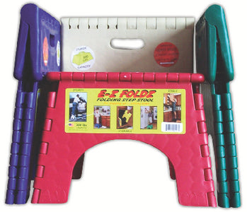 B&R Plastics 101-6SB E-Z Foldz Step Stool - S Blue - LMC Shop