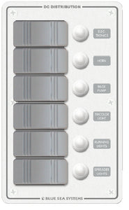 Blue Sea Systems 8273 6 Pos. Vertical White Panel - LMC Shop
