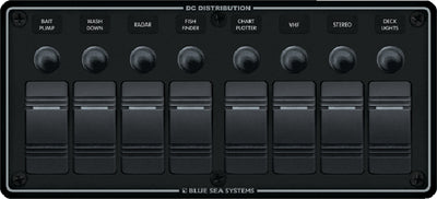Blue Sea Systems 8371 Panel H2o Cb 12vdc 8 Pos - LMC Shop