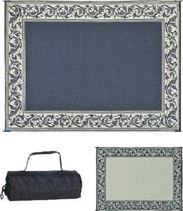 Ming's Mark RA1-BLK/BEIGE 9x12 Patiomat Blk/beige Clas. - LMC Shop