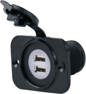 Marinco_Guest_AFI_Nicro_BEP 12VDUSB 12-24v Dual Usb Rec W/plate - LMC Shop