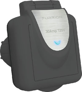 Furrion 431862 Inlet 30a Sq/black/led - LMC Shop