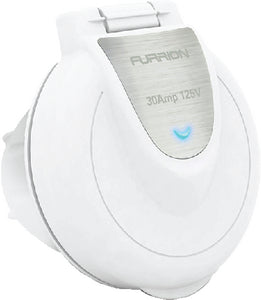 Furrion 431864 Inlet 30a Inlet Rnd/white/led - LMC Shop