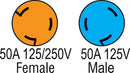 Furrion FP5550-SY Pigtl 50a 250v to 50a 125v Yel - LMC Shop