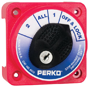 Perko 8512DP Compact Battery Switch W/lock - LMC Shop