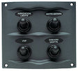 Marinco_Guest_AFI_Nicro_BEP 9004WP Switch Panel 4 Gang Gray - LMC Shop