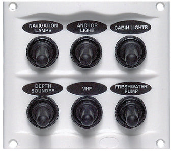 Marinco_Guest_AFI_Nicro_BEP 9006WPW Switch Panel 6 Gang White - LMC Shop