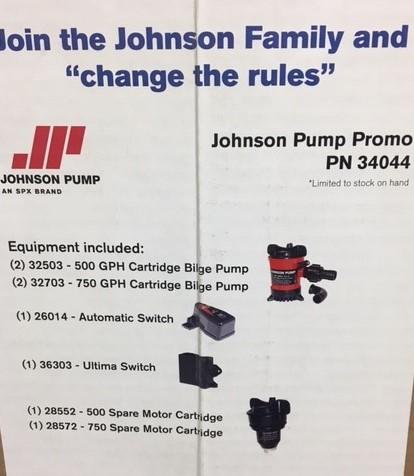 Johnson Pump Promo Kit 34044 4 Pumps, 2 Switches, 2 Motors - LMC Shop
